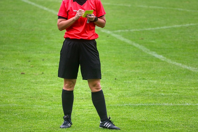 Gele kaart voetbal