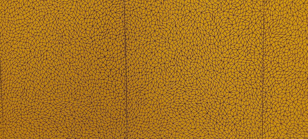 Foto: Infinity-net van Yayoi Kusama, 1989, acrylverf op doek, zes delen.